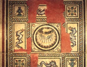 mosaique des Chagnats exposée au musée d'Avallon